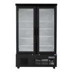 Armoire de congélation Polar Série G 744 Litres avec porte vitrée, 2 portes, noir
