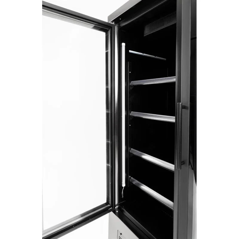 Armoire de congélation Polar Série G 744 Litres avec porte vitrée, 2 portes, noir