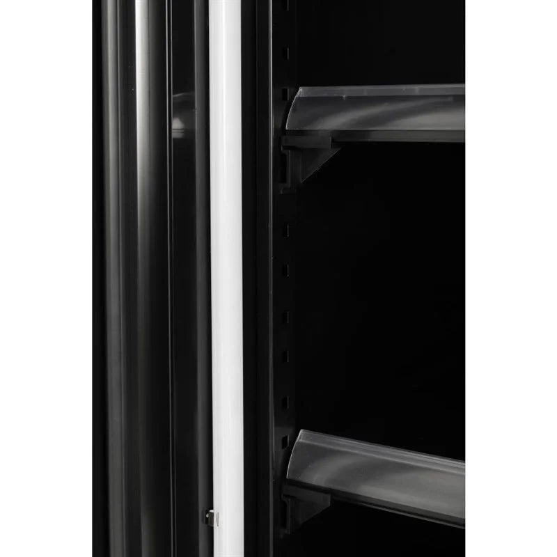 Armoire de congélation Polar Série G 744 Litres avec porte vitrée, 2 portes, noir