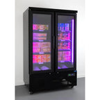 Armoire de congélation Polar Série G 744 Litres avec porte vitrée, 2 portes, noir