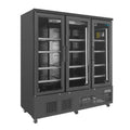 Armoire de congélation Polar Série G 1156 Litres avec porte vitrée, 3 portes, noir