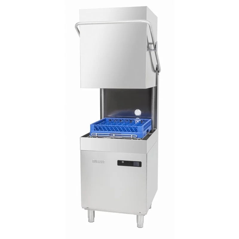 Lave-vaisselle à capot traversant Buffalo Digital avec pompe de vidange 9,7 kW triphasé