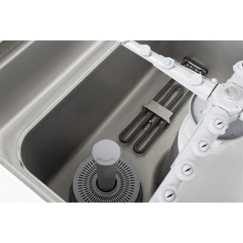 Lave-vaisselle à capot traversant Buffalo Digital avec pompe de vidange 9,7 kW triphasé