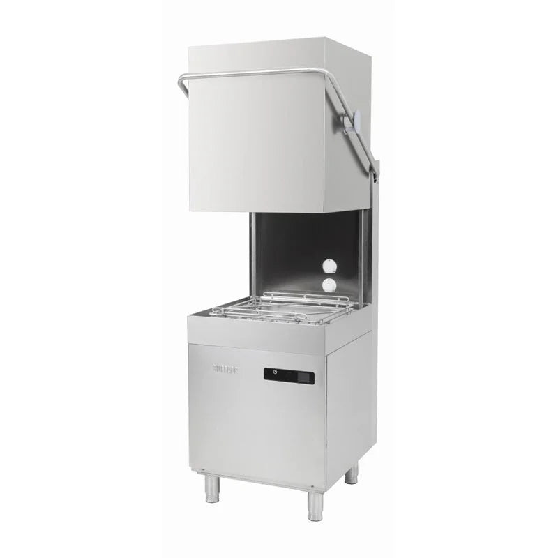 Lave-vaisselle à capot traversant Buffalo Digital avec pompe de vidange 9,7 kW triphasé