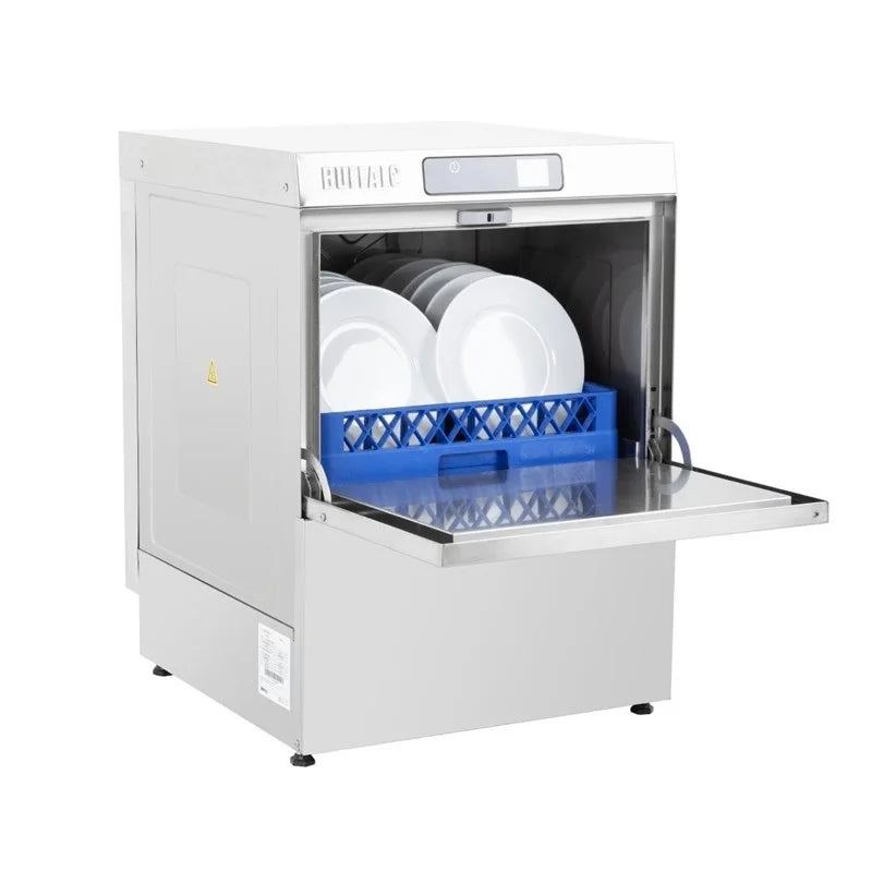 Lave-vaisselle numérique sous comptoir Buffalo avec pompe de vidange panier 500 mm 2,9 kW raccordement monophasé