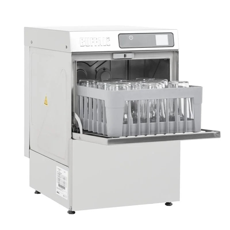 Buffalo Lave-verres numérique de comptoir panier 350mm 3,3 kW