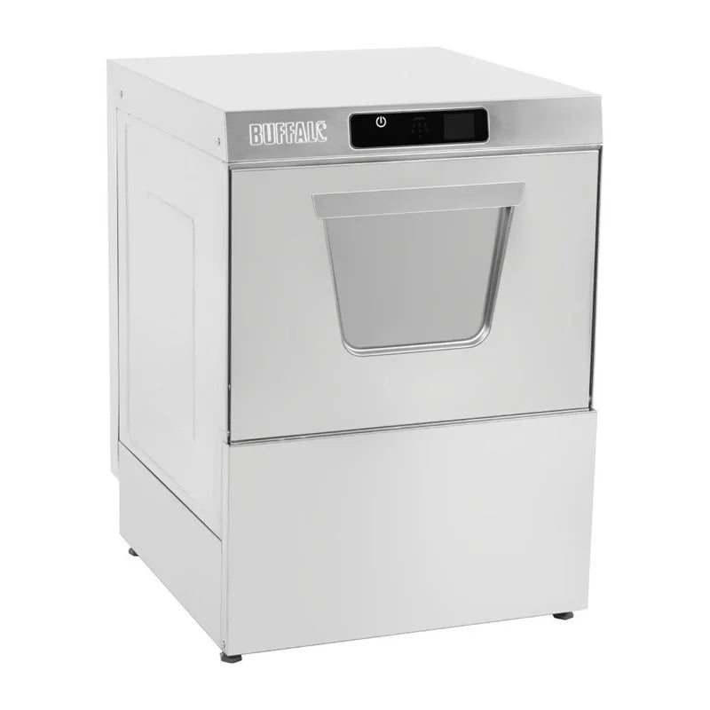 Lave-vaisselle numérique sous comptoir Buffalo avec pompe de vidange panier 500 mm 2,9 kW raccordement monophasé