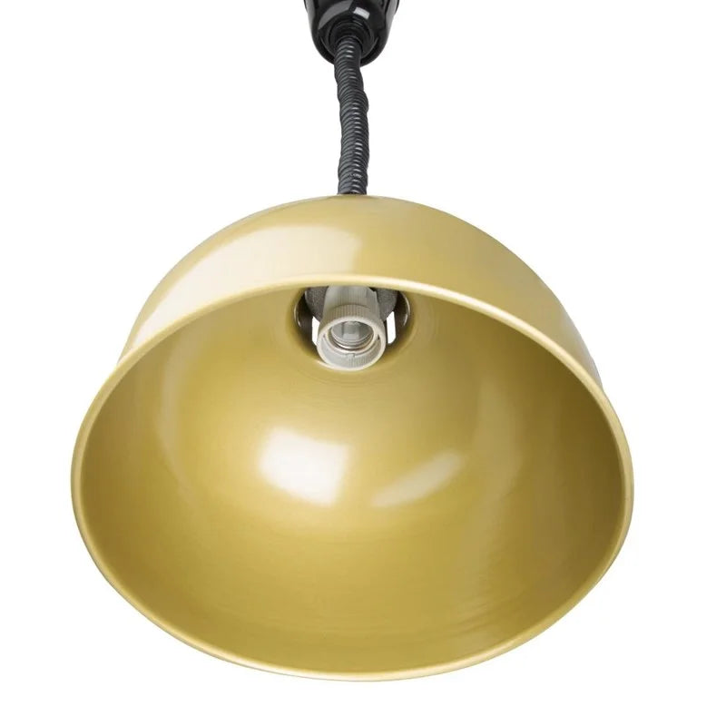 Lampe chauffante ronde télescopique Buffalo avec finition or