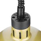 Lampe chauffante ronde télescopique Buffalo avec finition or