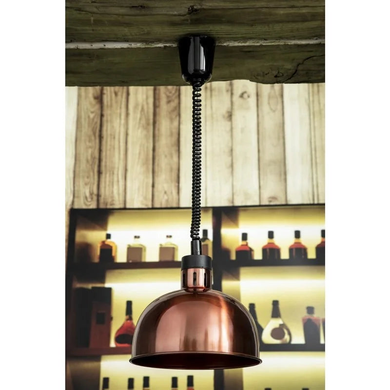 Lampe chauffante ronde extensible Buffalo finition cuivre