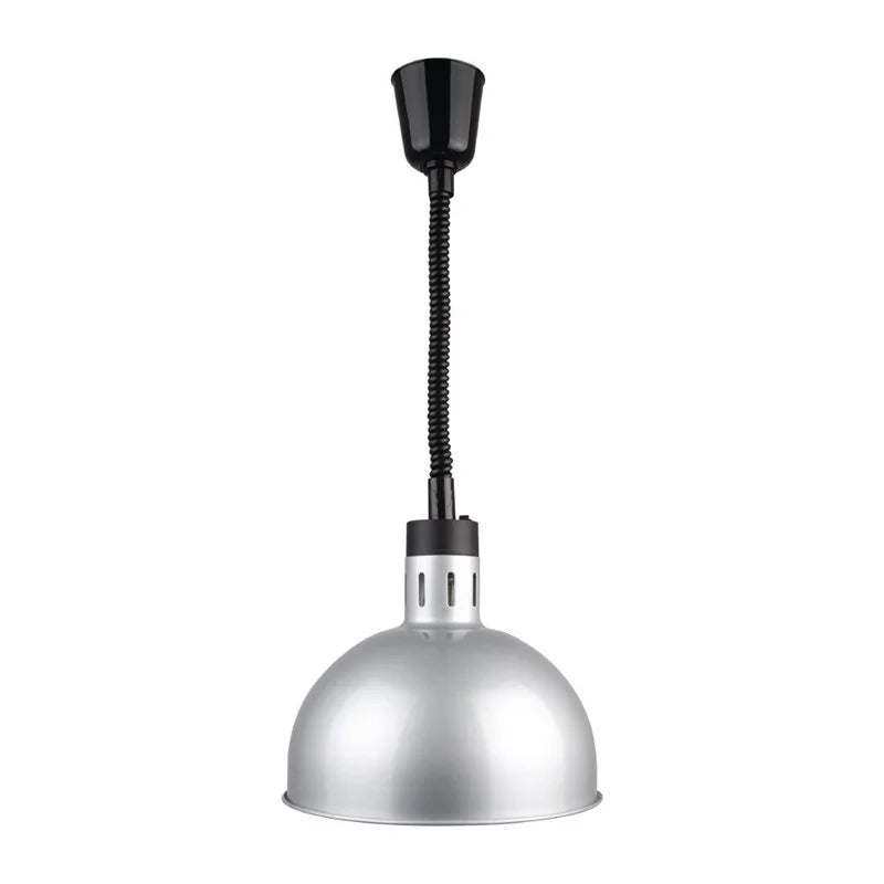 Lampe chauffante ronde télescopique Buffalo finition argentée