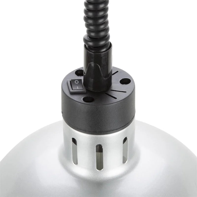 Lampe chauffante ronde télescopique Buffalo finition argentée
