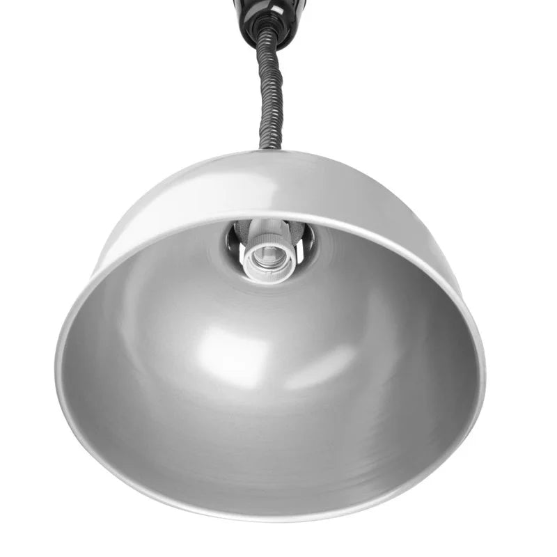 Lampe chauffante ronde télescopique Buffalo finition argentée
