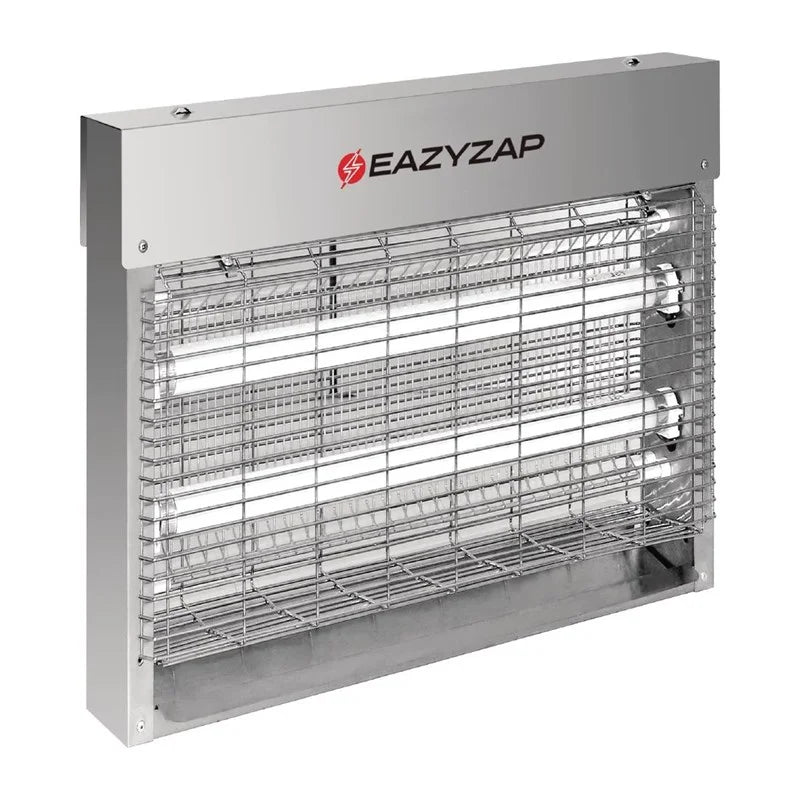 Destructeur d’insectes LED Eazyzap 30 m² 8W, acier inoxydable brossé, économe en énergie