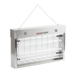 Eazyzap destructeur d’insectes LED 100 m² 14 W, acier inoxydable brossé, écoénergétique