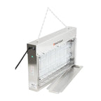 Eazyzap destructeur d’insectes LED 100 m² 14 W, acier inoxydable brossé, écoénergétique