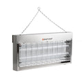 Eazyzap destructeur d’insectes LED 150 m² 20 W, acier inoxydable brossé, économe en énergie