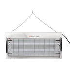 Eazyzap destructeur d’insectes LED 150 m² 20 W, acier inoxydable brossé, économe en énergie