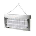 Eazyzap destructeur d’insectes LED 150 m² 20 W, acier inoxydable brossé, économe en énergie
