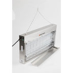 Eazyzap destructeur d’insectes LED 150 m² 20 W, acier inoxydable brossé, économe en énergie