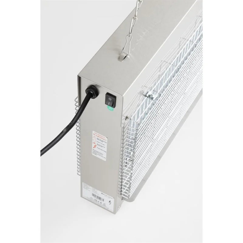 Eazyzap destructeur d’insectes LED 150 m² 20 W, acier inoxydable brossé, économe en énergie