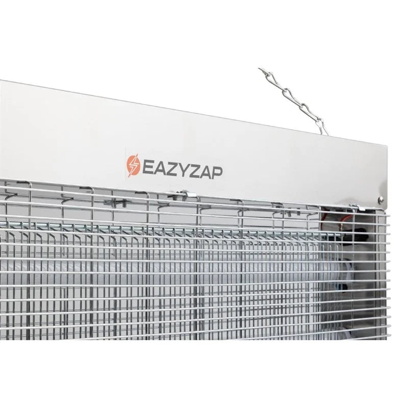 Eazyzap destructeur d’insectes LED 150 m² 20 W, acier inoxydable brossé, économe en énergie