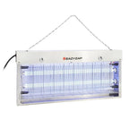 Eazyzap destructeur d’insectes LED 150 m² 20 W, acier inoxydable brossé, économe en énergie