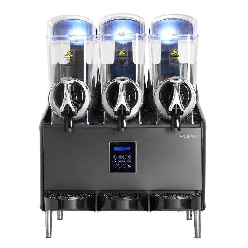 Machine à granité Polar Série U 3 x 12 Litres adaptée aux boissons pauvres en sucre et en alcool