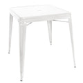 Table de bistrot carrée en acier Bolero Bistro blanche 668 mm
