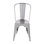 Chaises d’appoint Bolero Bistro en acier gris Gun Metal (lot de 4)