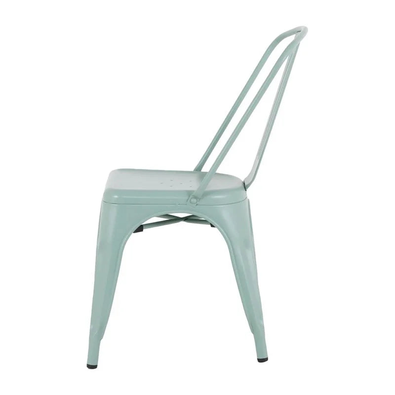 Chaises de bistrot en métal Bolero vert olive (4 pièces)