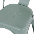 Chaises de bistrot en métal Bolero vert olive (4 pièces)