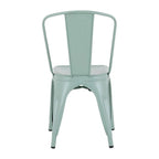 Chaises de bistrot en métal Bolero vert olive (4 pièces)
