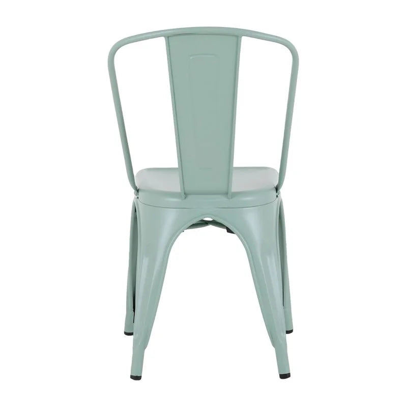 Chaises de bistrot en métal Bolero vert olive (4 pièces)