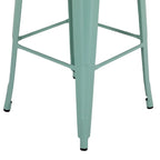 Tabourets hauts en métal Bolero Bistro vert olive (lot de 4)