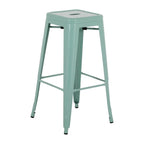 Tabourets hauts en métal Bolero Bistro vert olive (lot de 4)