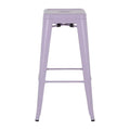 Tabourets hauts en métal Bolero Bistro Lilas Pop (4 pièces)
