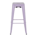 Tabourets hauts en métal Bolero Bistro Lilas Pop (4 pièces)