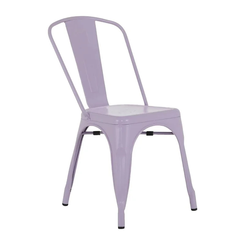 Chaises métalliques Bolero Bistro Violet Pop (lot de 4)