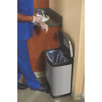 Poubelle à pédale Rubbermaid Slim Jim Front Step en acier inoxydable 50 L