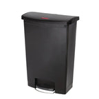 Rubbermaid Slim Jim Front Step Poubelle à pédale noire 90L
