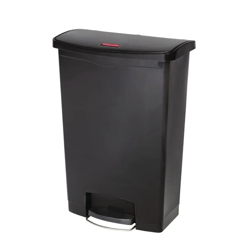Rubbermaid Slim Jim Front Step Poubelle à pédale noire 90L