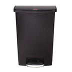 Rubbermaid Slim Jim Front Step Poubelle à pédale noire 90L