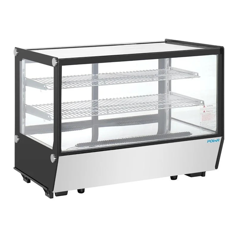 Vitrine réfrigérée de comptoir Polar Série G 160 Litres, carrée