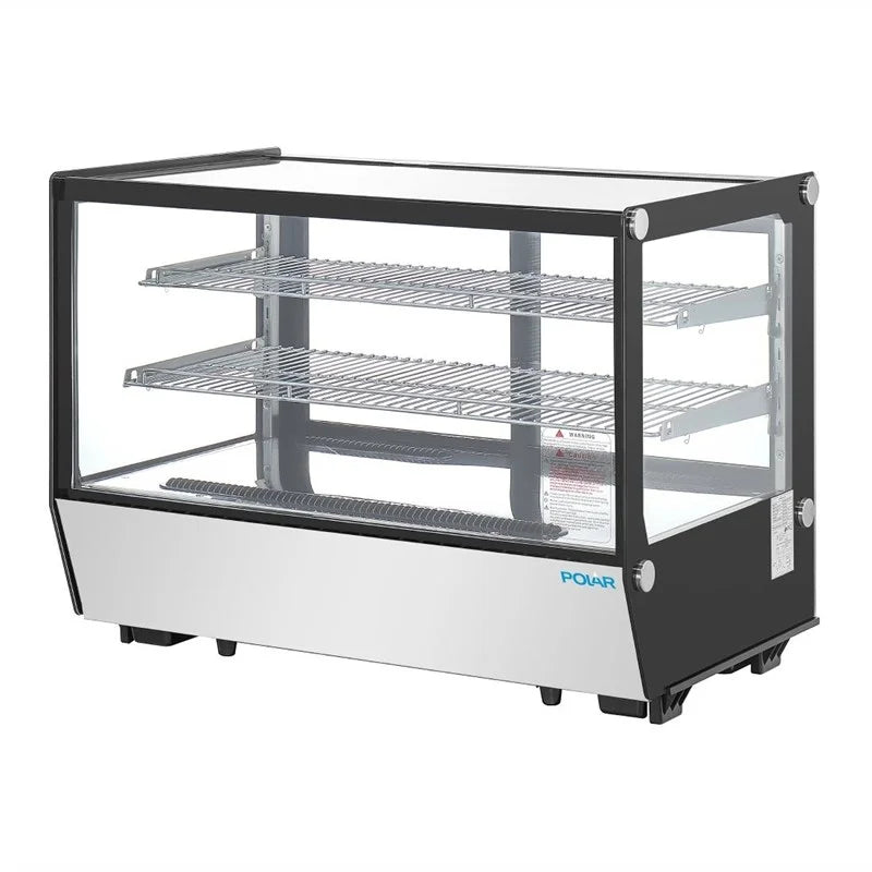 Vitrine réfrigérée de comptoir Polar Série G 160 Litres, carrée