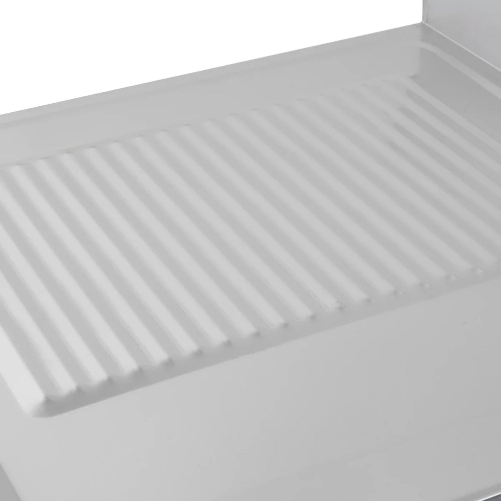 Centre de plonge Basic 12x6 avec 1 bac à droite, dosseret et tablette inférieure