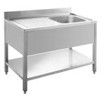 Table de plonge ECO 10x7 avec 1 cuve à droite