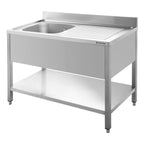 Table de plonge ECO 10x7 avec 1 cuve à gauche