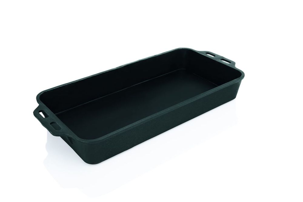 Grande poêle rectangulaire en fonte - 73 x 38 x 9 cm