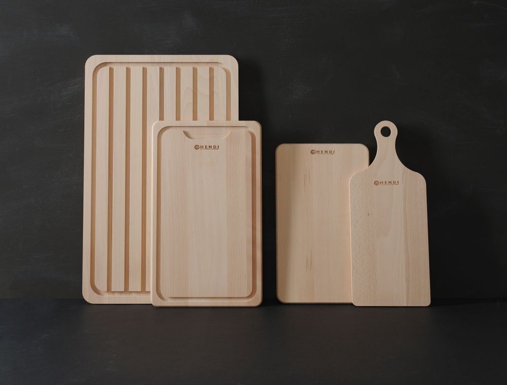 Planche à découper, HENDI, GN 1/1, Bois, 530x325x(H)45mm